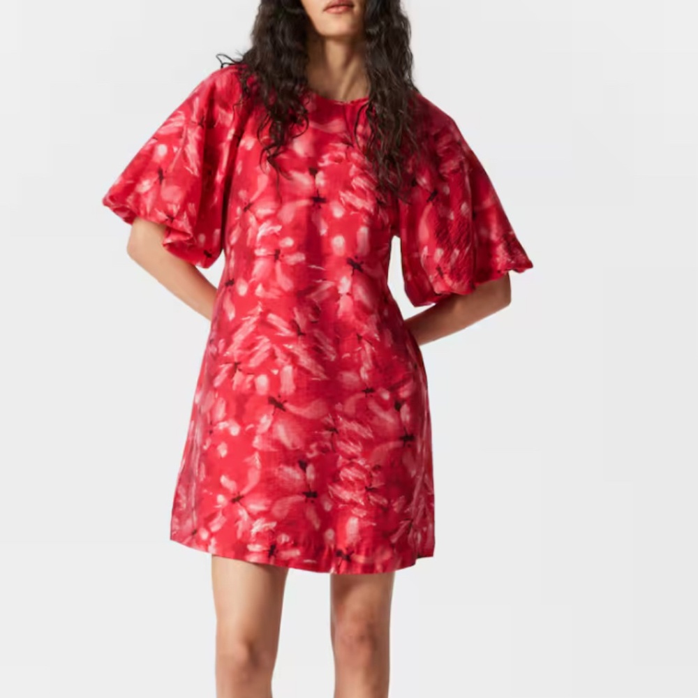 Mini Balloon Sleeve Dress